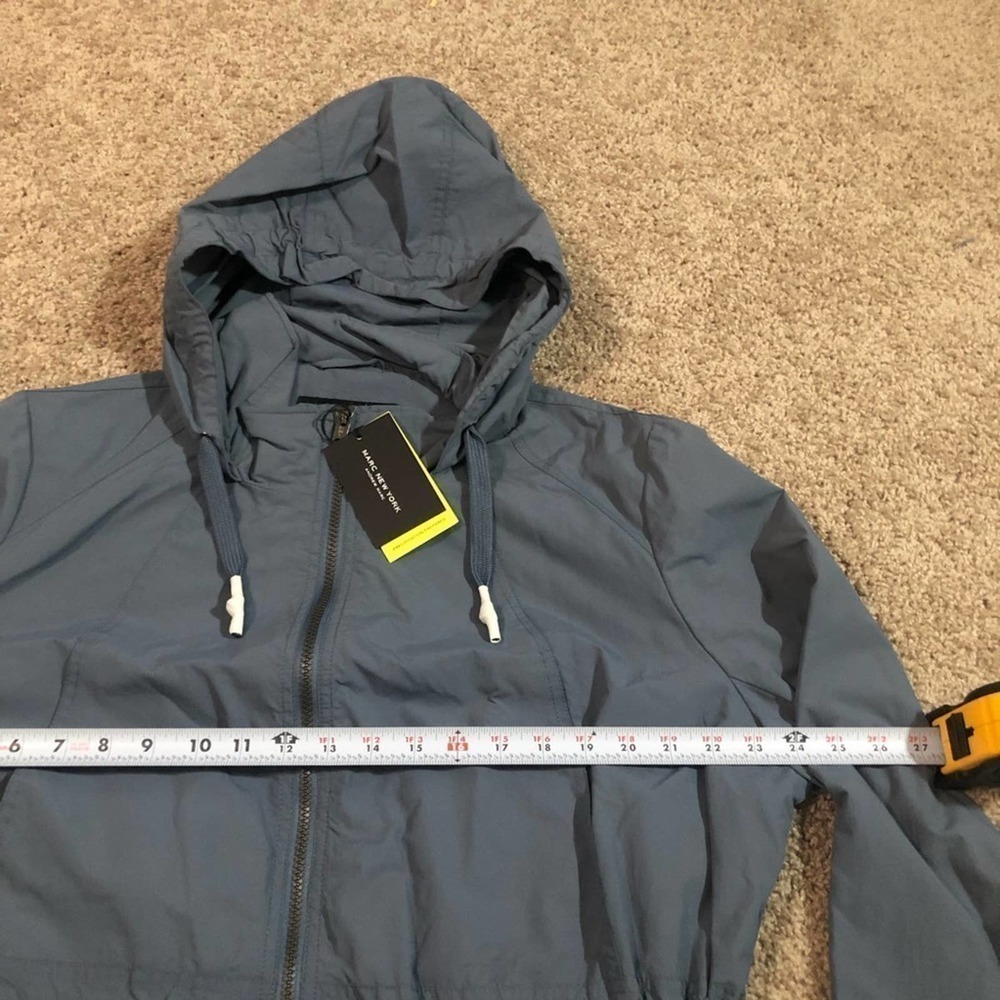 Marc New York Belltown Water Resistant Rain Coat Utility Jacket XL Storm Blue - Picture 10 of 11